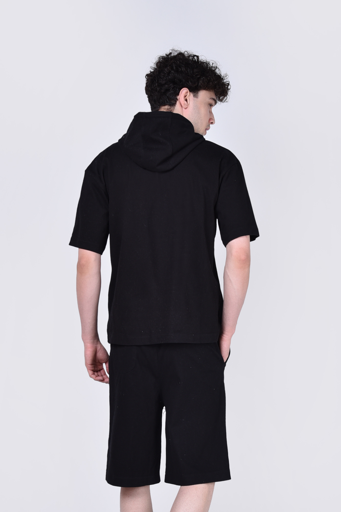 هودی آستین کوتاه جین پنبه