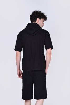 هودی آستین کوتاه جین پنبه