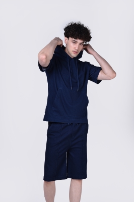 هودی آستین کوتاه جین پنبه