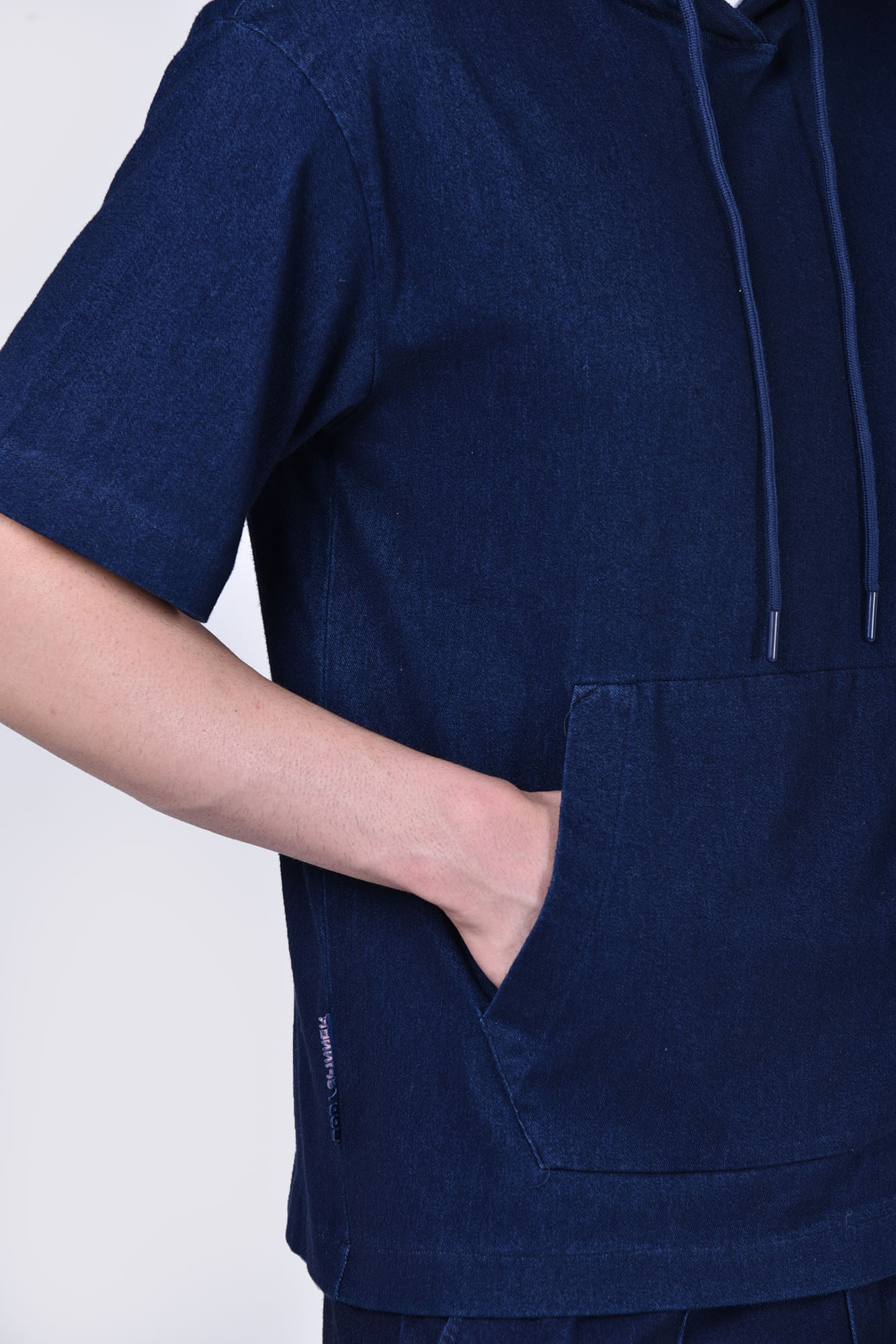 هودی آستین کوتاه جین پنبه