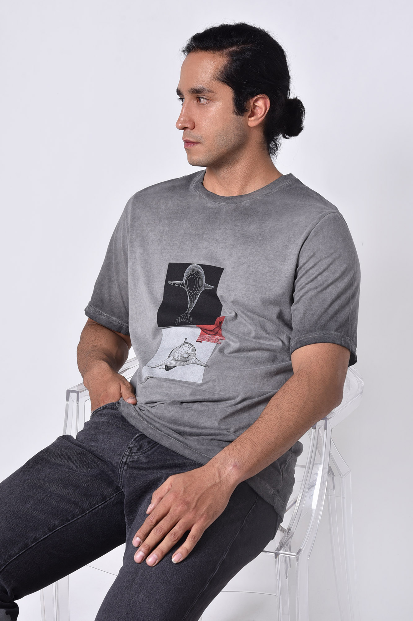 تیشرت آستین کوتاه تای دای چاپی