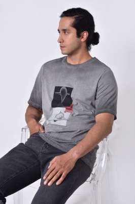 تیشرت آستین کوتاه تای دای چاپی