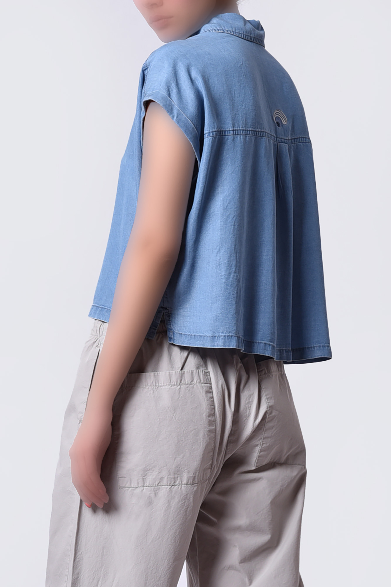 شومیز آستین کوتاه جین