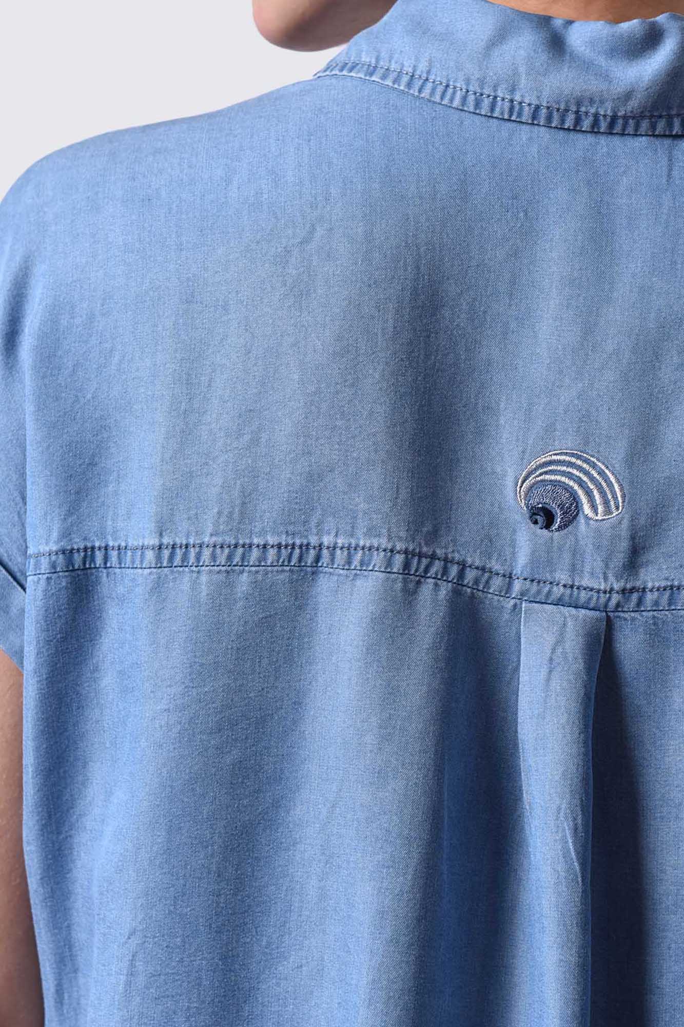 شومیز آستین کوتاه جین