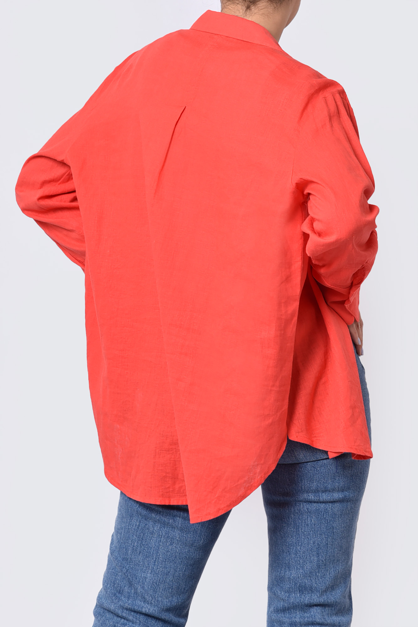 شومیز آستین بلند لینن بیسیک