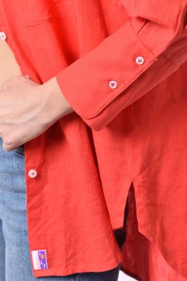 شومیز آستین بلند لینن بیسیک