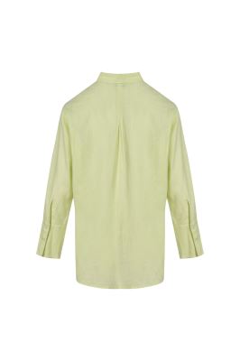 شومیز آستین بلند لینن بیسیک