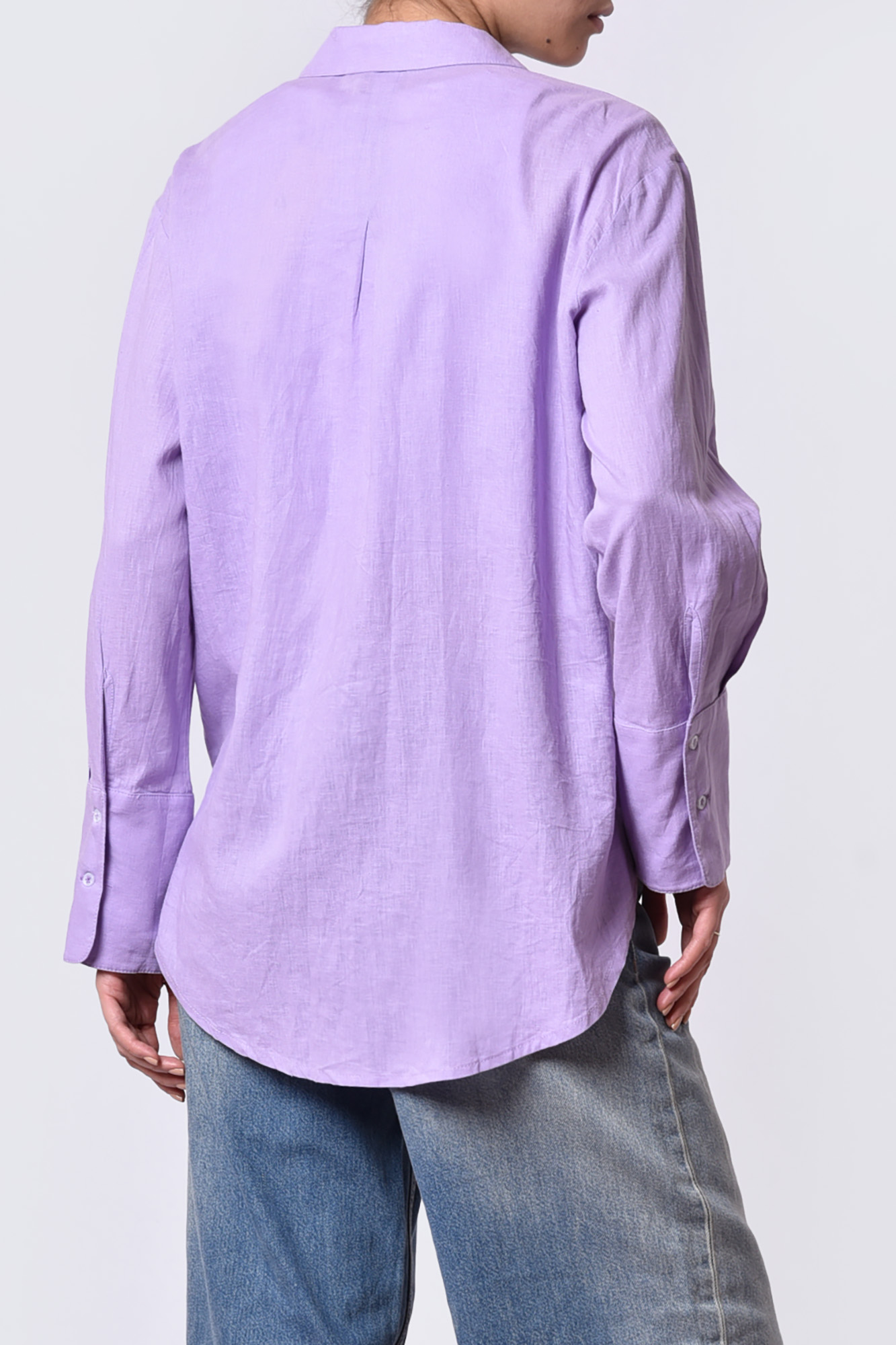 شومیز آستین بلند لینن بیسیک