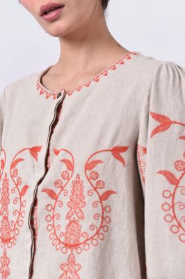 شومیز آستین بلند گلدوزی زنانه