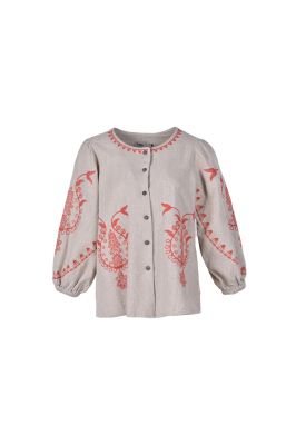 شومیز آستین بلند گلدوزی زنانه