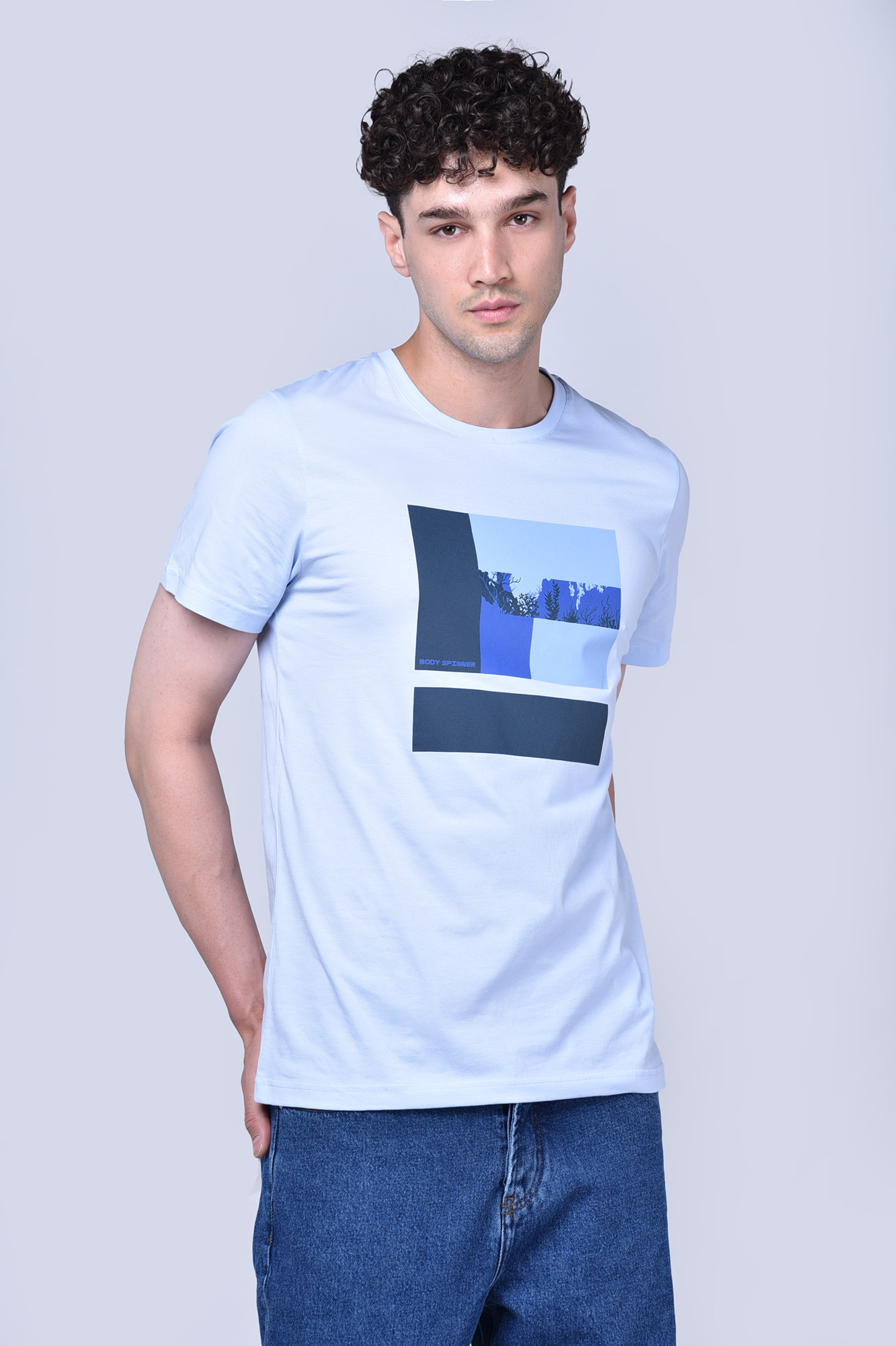 تیشرت آستین کوتاه چاپی مردانه