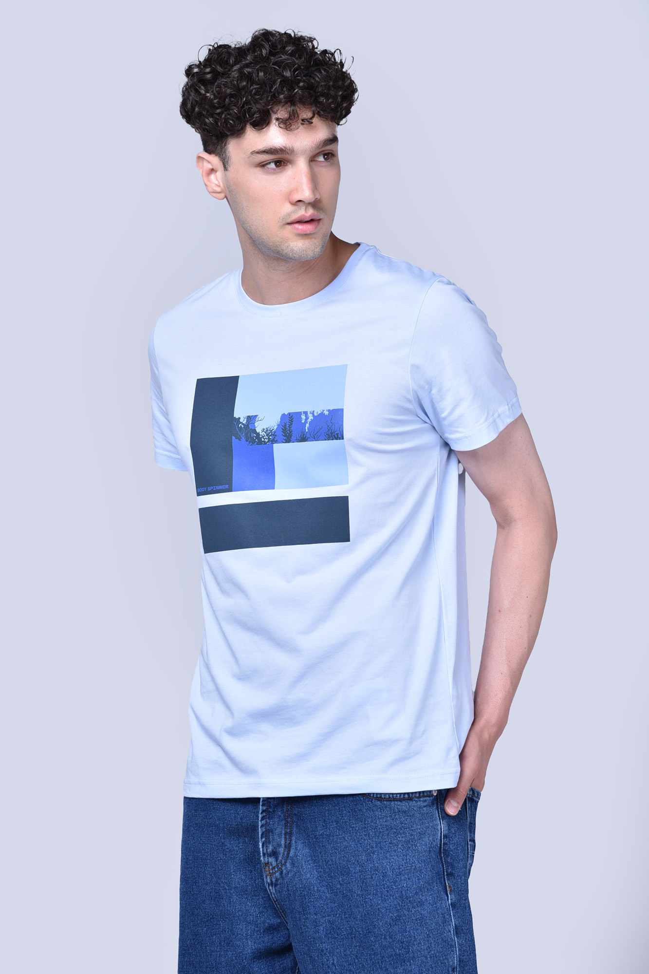 تیشرت آستین کوتاه چاپی مردانه