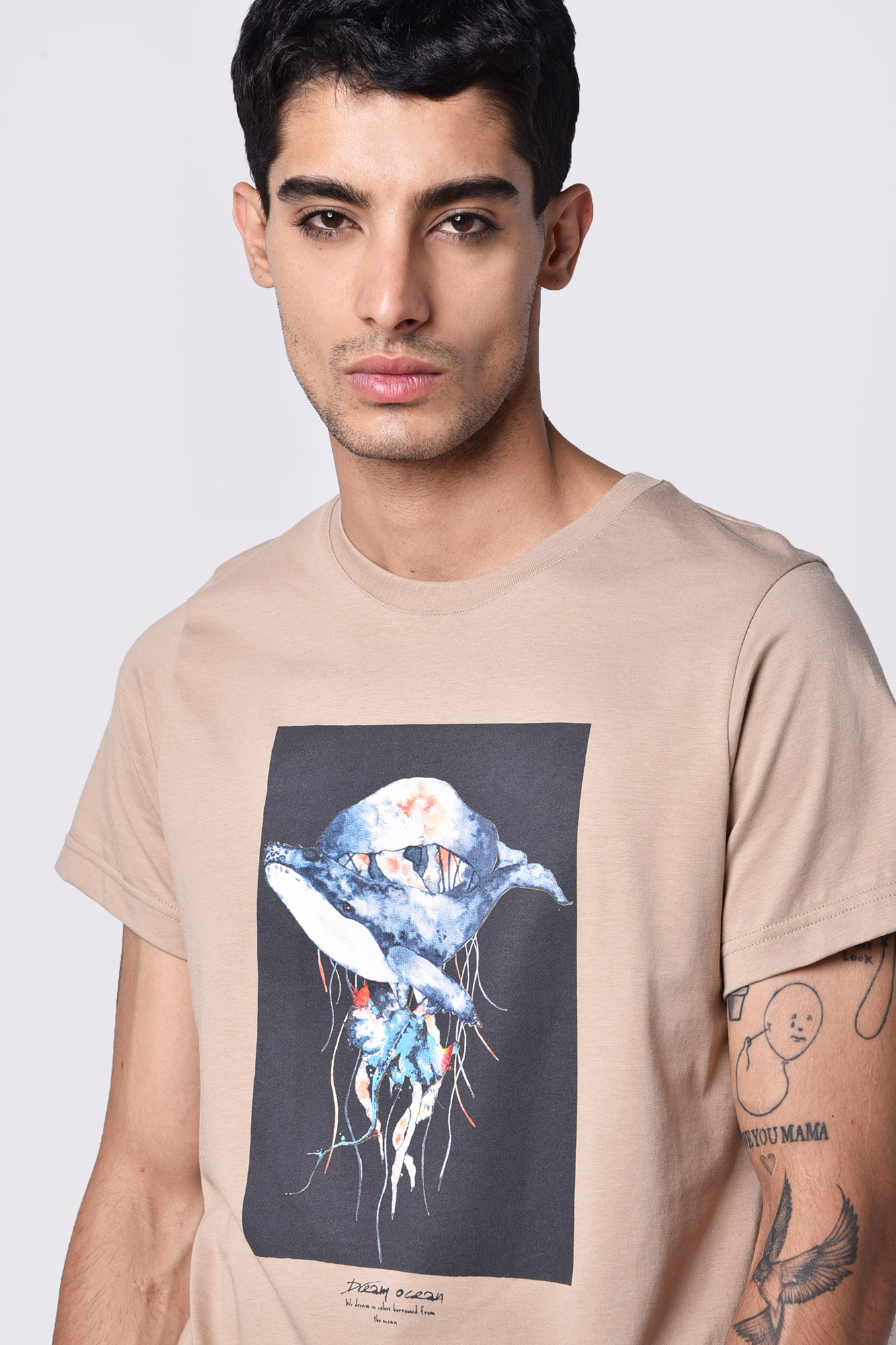 تیشرت آستین کوتاه چاپی مردانه