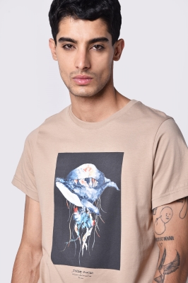 تیشرت آستین کوتاه چاپی مردانه