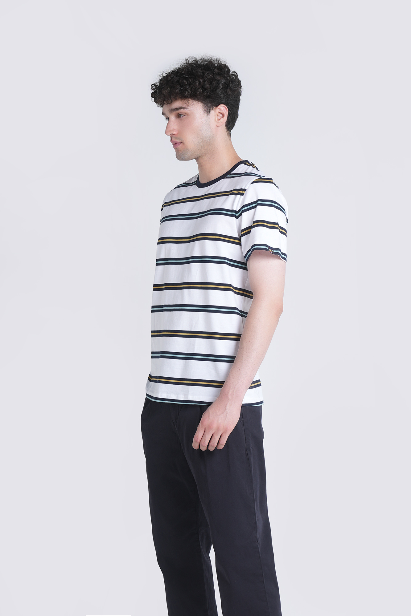 تیشرت آستین کوتاه راه راه مردانه