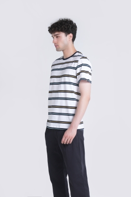 تیشرت آستین کوتاه راه راه مردانه