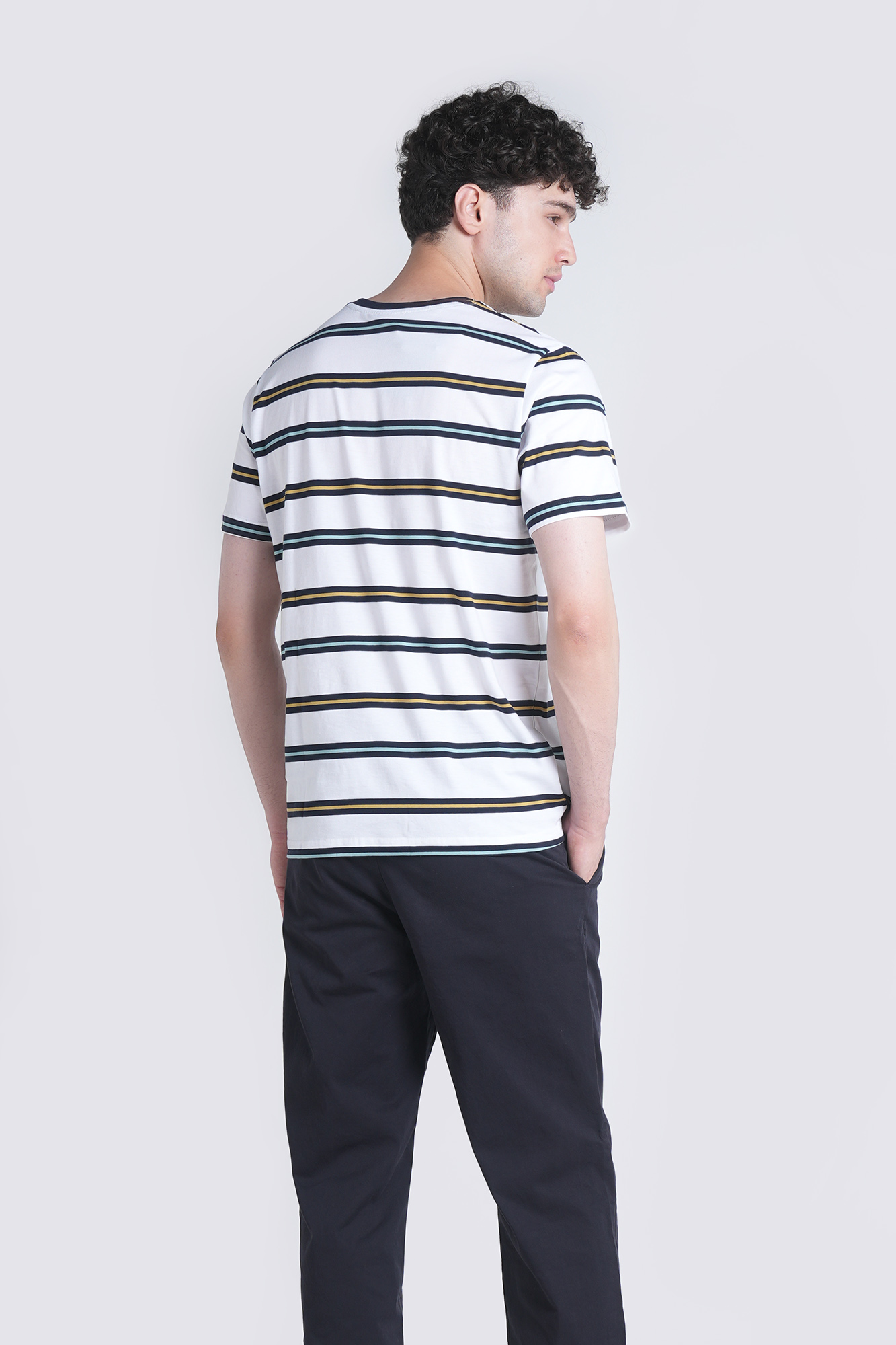 تیشرت آستین کوتاه راه راه مردانه