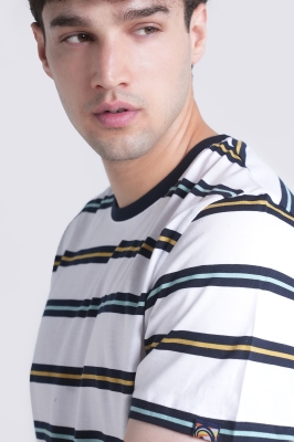 تیشرت آستین کوتاه راه راه مردانه