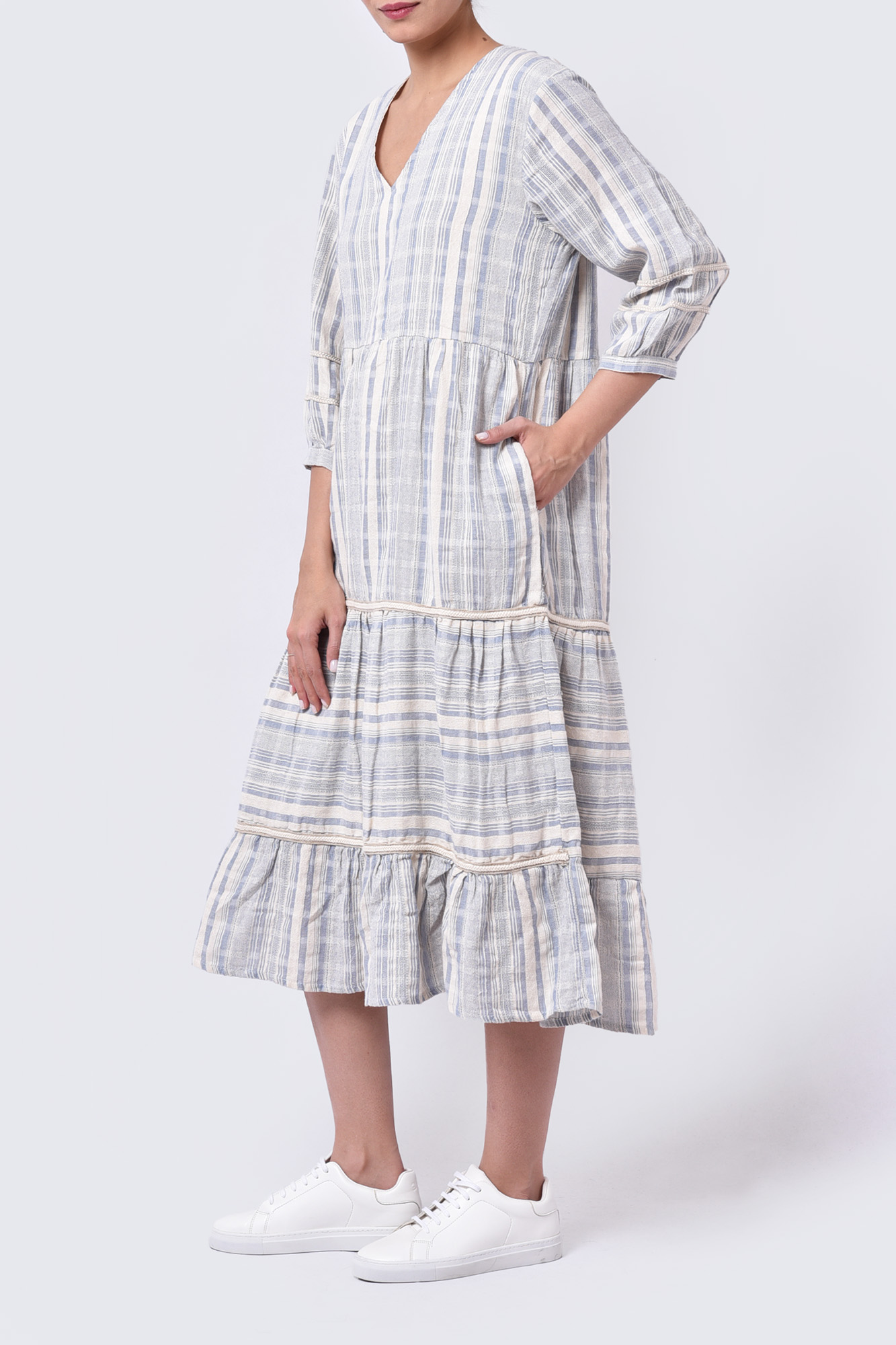 مانتو غیر رسمی راه راه زنانه