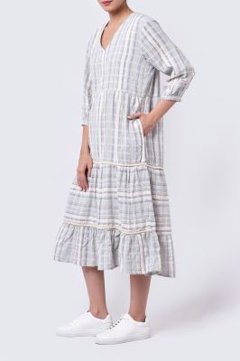 مانتو غیر رسمی راه راه زنانه