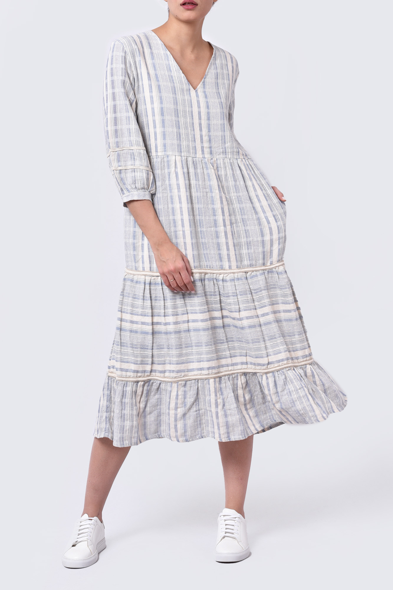 مانتو غیر رسمی راه راه زنانه