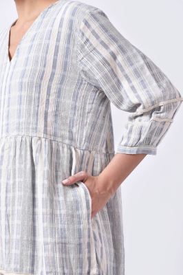 مانتو غیر رسمی راه راه زنانه