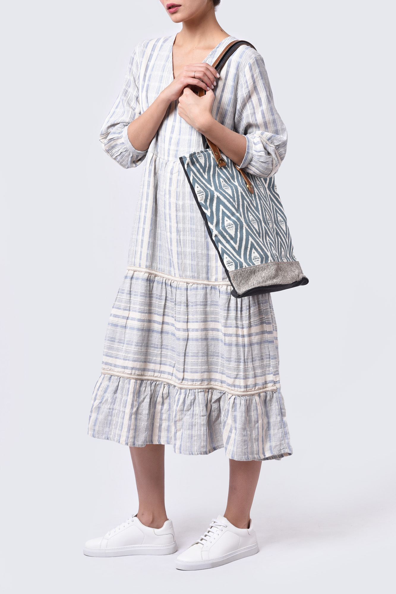 مانتو غیر رسمی راه راه زنانه