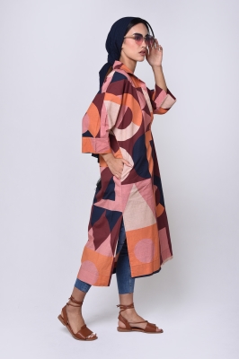 مانتو غیر رسمی چاپی زنانه