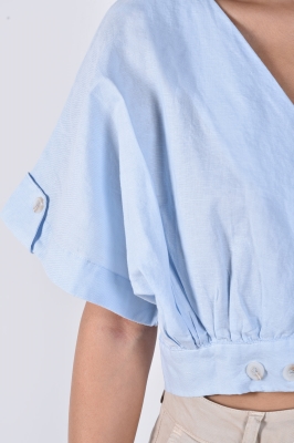 بلوز آستین کوتاه ساده زنانه