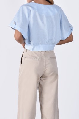 بلوز آستین کوتاه ساده زنانه