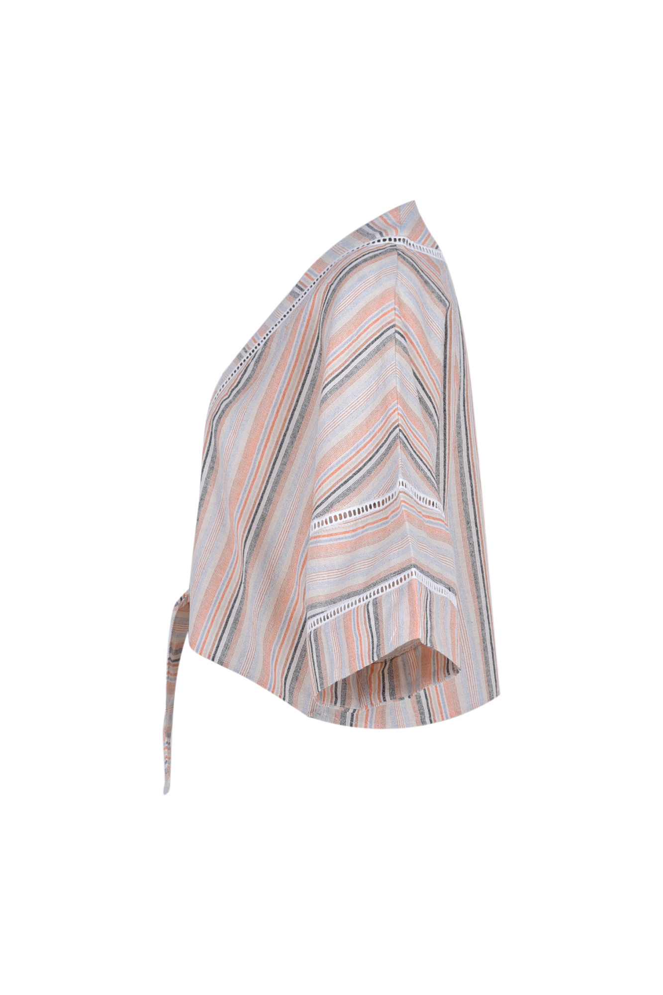 شومیز آستین کوتاه راه راه زنانه