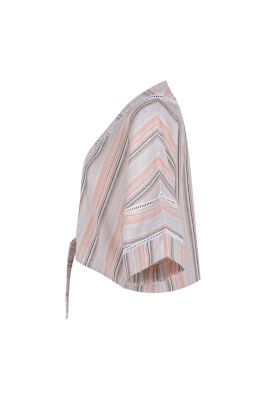 شومیز آستین کوتاه راه راه زنانه