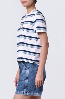 تیشرت آستین کوتاه راه راه زنانه