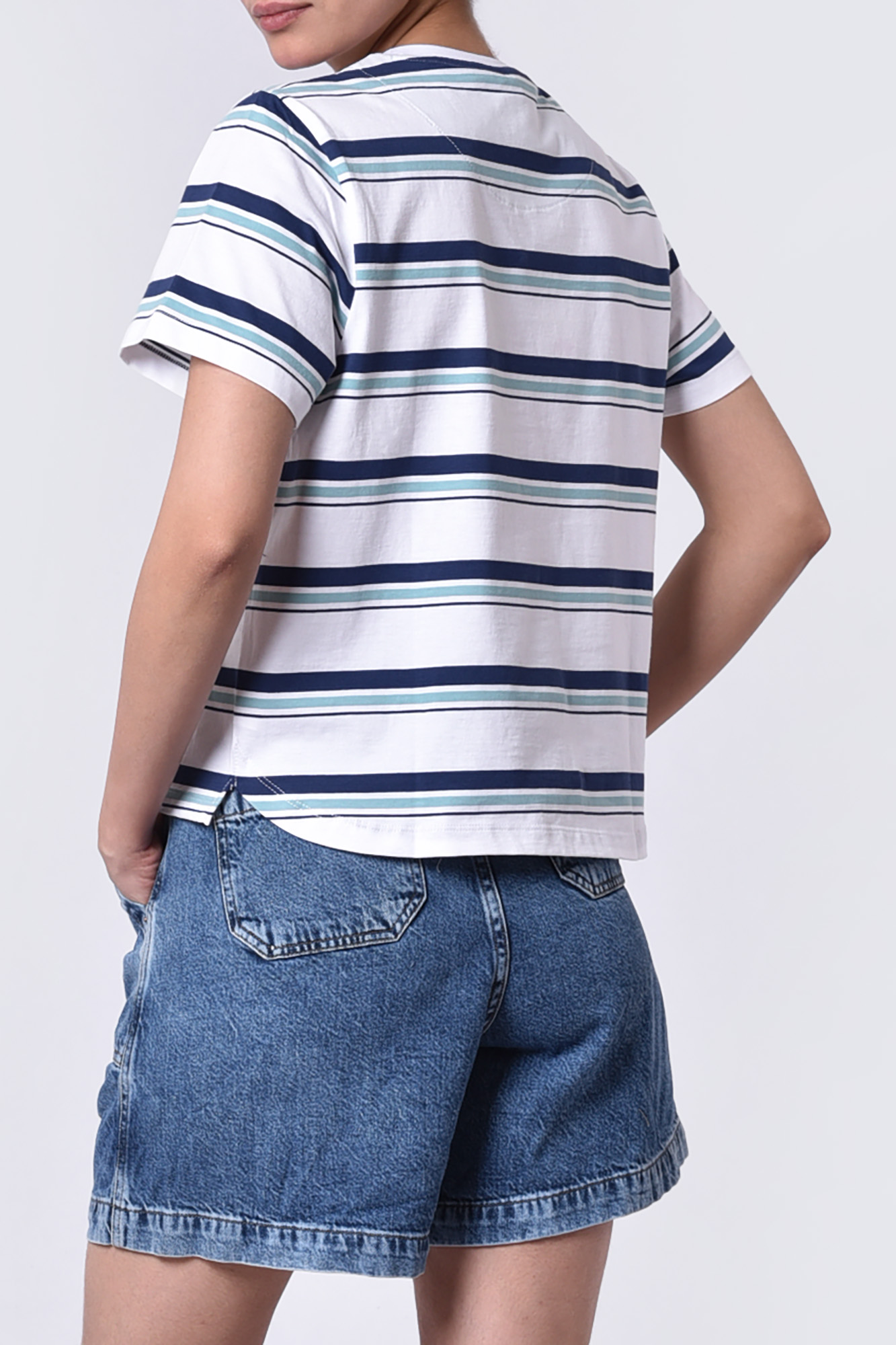 تیشرت آستین کوتاه راه راه زنانه