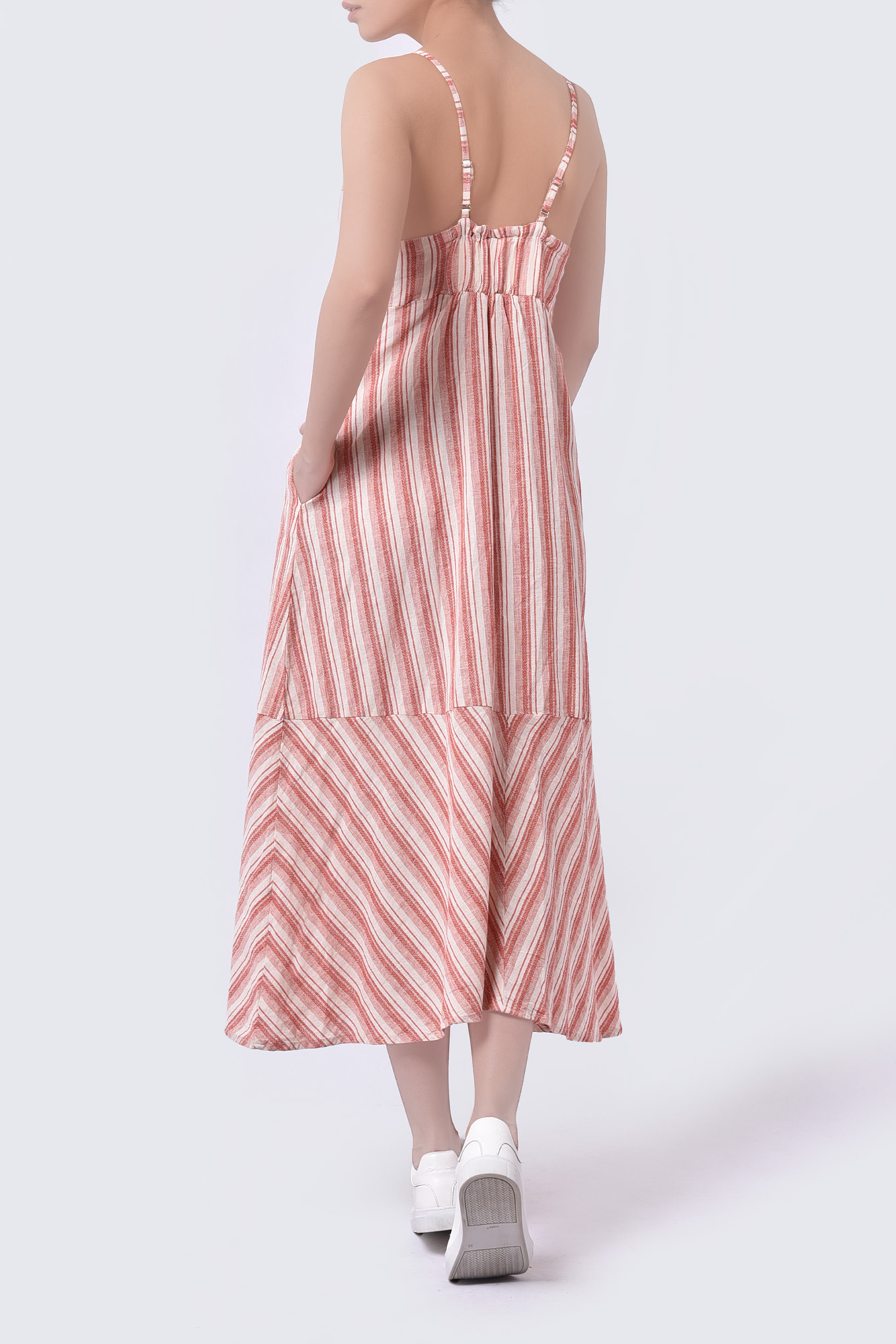 پیراهن بلند راه راه زنانه