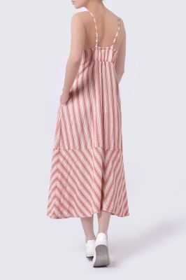 پیراهن بلند راه راه زنانه