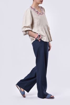 بلوز آستین بلند گلدوزی رنانه