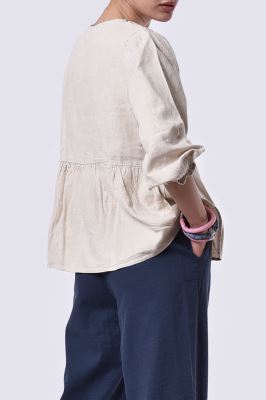 بلوز آستین بلند گلدوزی رنانه