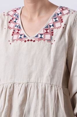 بلوز آستین بلند گلدوزی رنانه