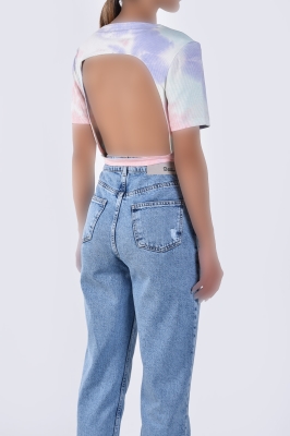 تیشرت آستین کوتاه تای دای زنانه