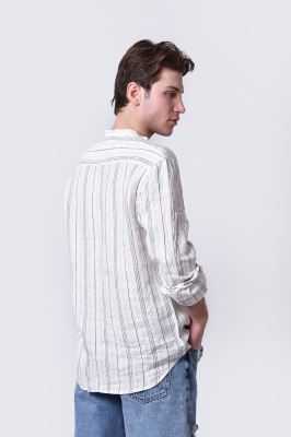 پیراهن آستین بلند راه راه مردانه