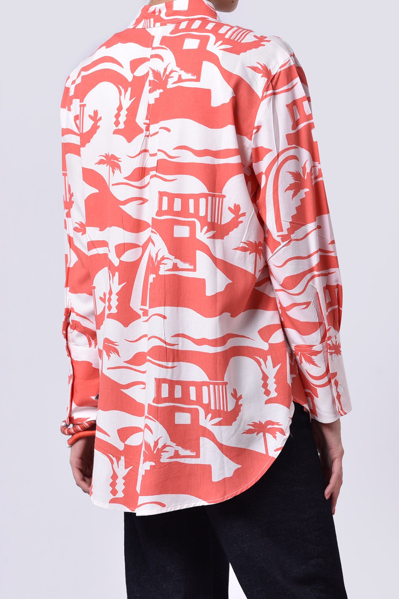 شومیز آستین بلند چاپی