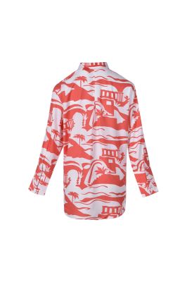 شومیز آستین بلند چاپی