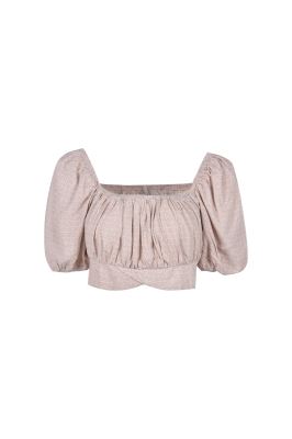 بلوز آستین کوتاه طرحدار زنانه