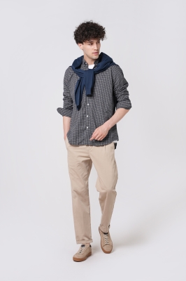 پیراهن آستین بلند چهارخانه مردانه