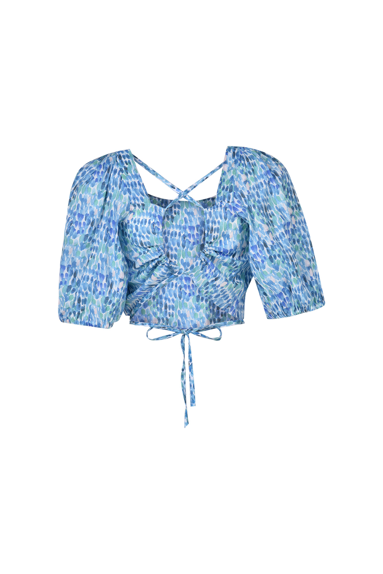 بلوز آستین کوتاه طرحدار زنانه