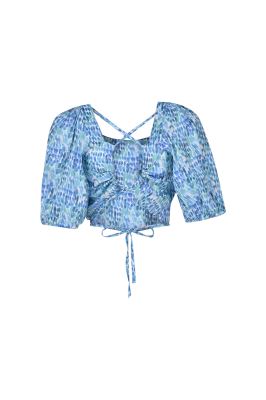 بلوز آستین کوتاه طرحدار زنانه