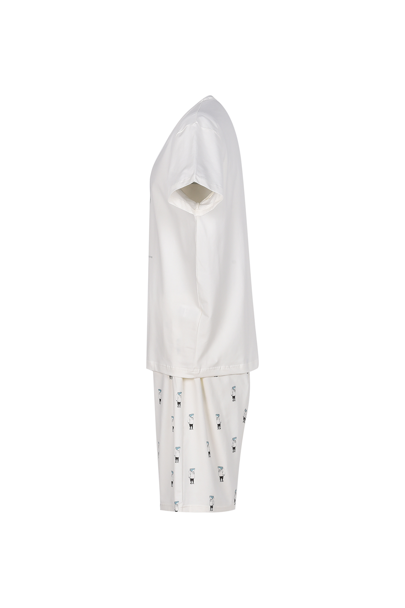 ست تیشرت و شلوارک چاپی مردانه