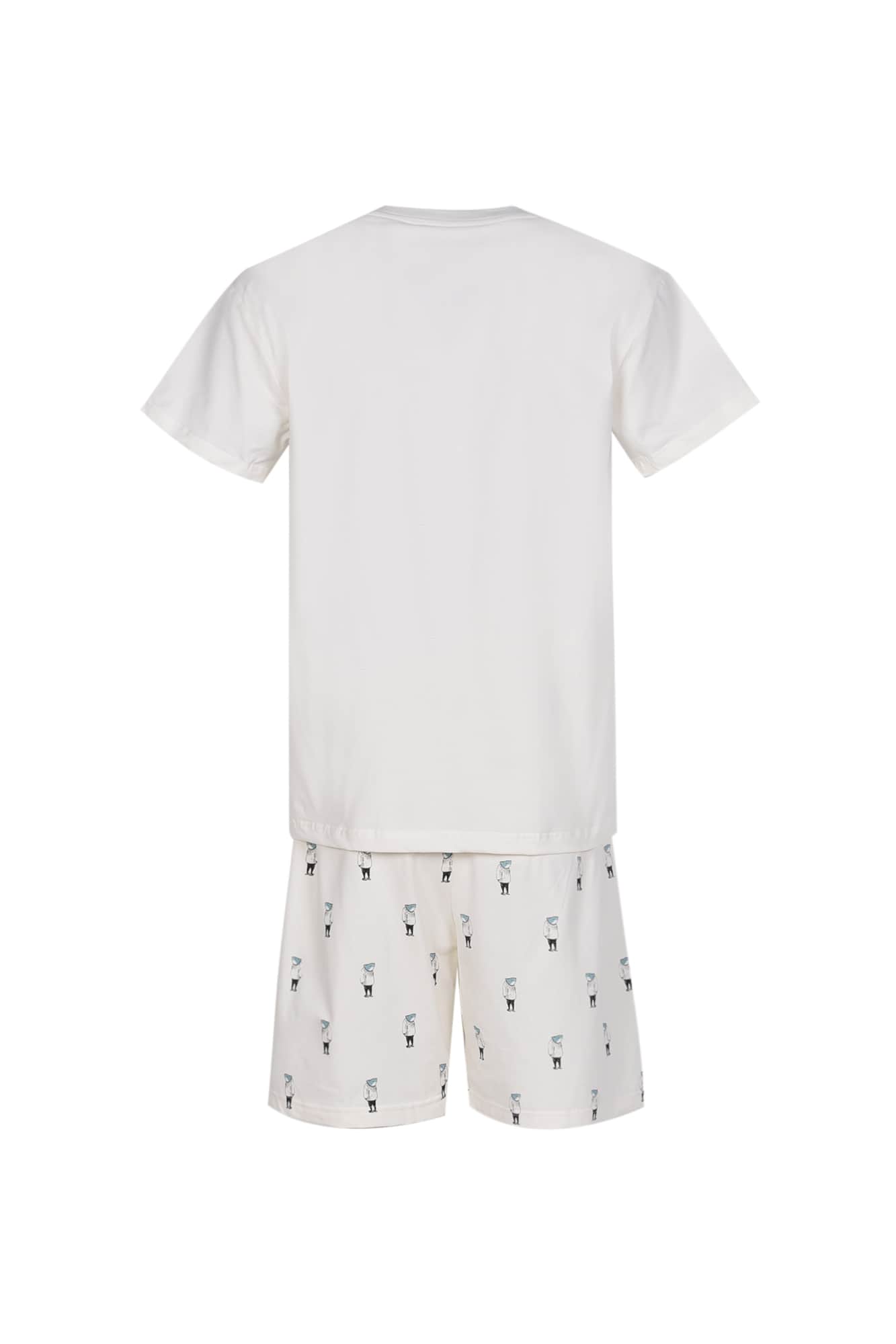 ست تیشرت و شلوارک چاپی مردانه