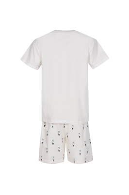 ست تیشرت و شلوارک چاپی مردانه